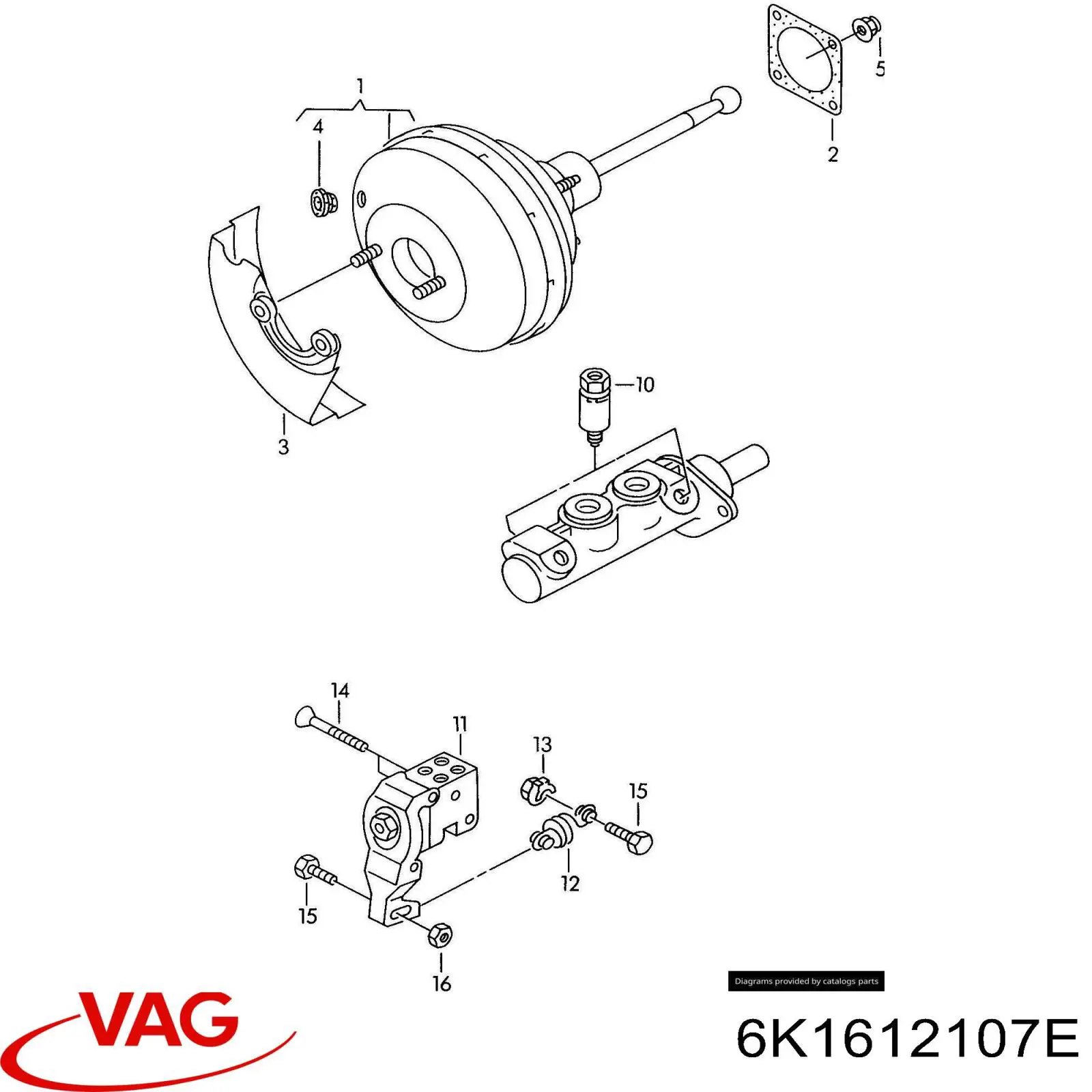 Servofreno VAG 6K1612107E precio, desde 248,82 EUR