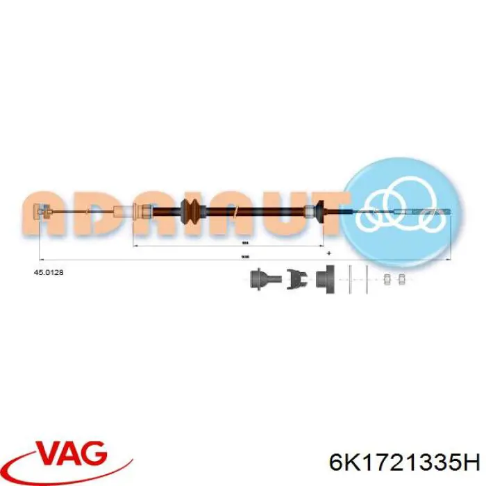 Comprar 6K1721335H VAG Cable de embrague