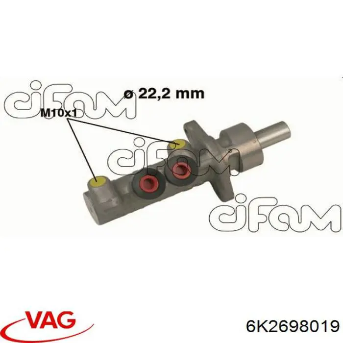 6K2698019 VAG Cilindro principal de frenos