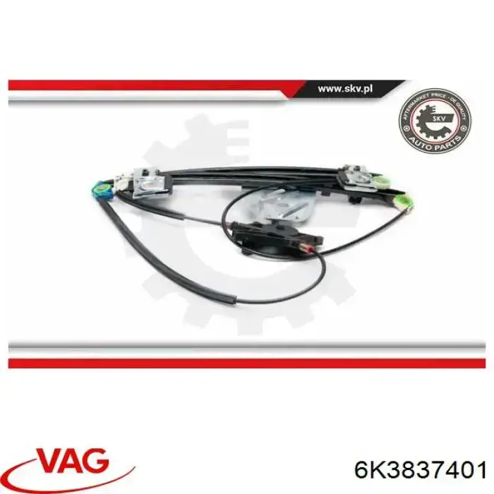 Mecanismo elevalunas delantero izquierdo VAG 6K3837401 precio, desde 68,24 EUR