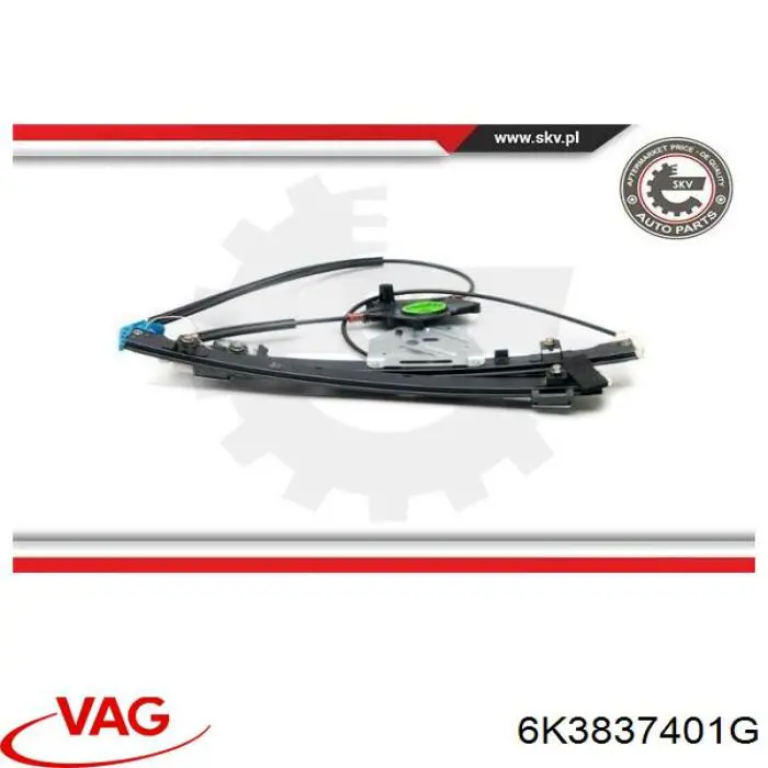 Comprar 6K3837401G VAG Mecanismo de elevalunas delantero izquierdo