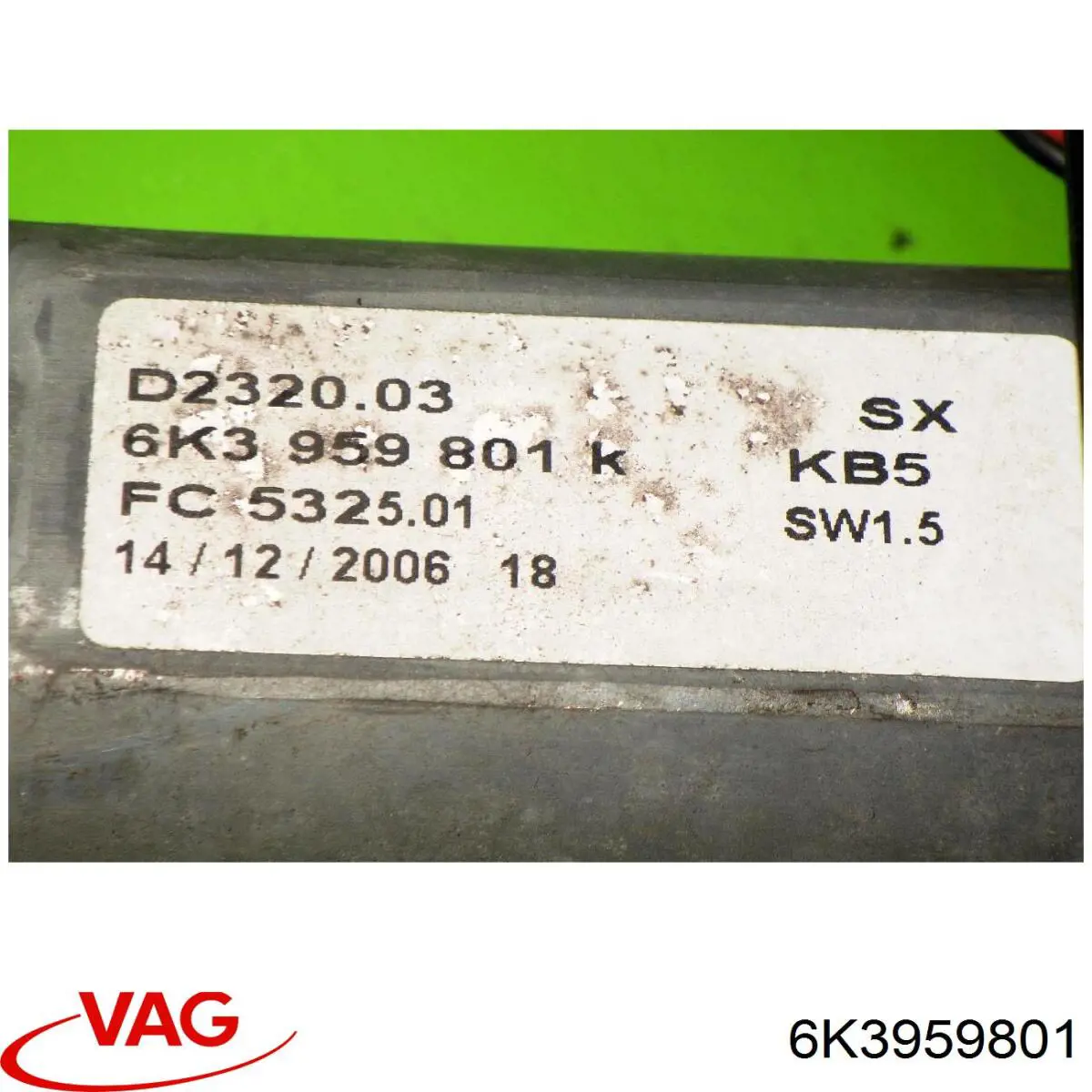 Motor eléctrico, elevalunas, puerta del conductor VAG 6K3959801E precio, desde 74,05 EUR