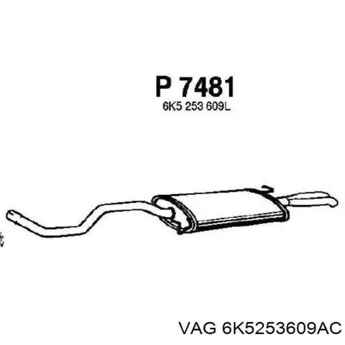 Comprar 6K5253609AC VAG Silenciador trasero