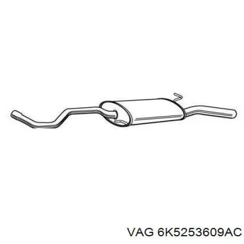 Silenciador trasero VAG 6K5253609AC precio, desde 91,01 EUR