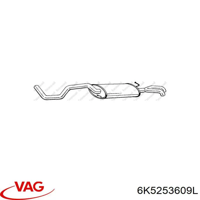 Silenciador trasero VAG 6K5253609L precio, desde 77,05 EUR