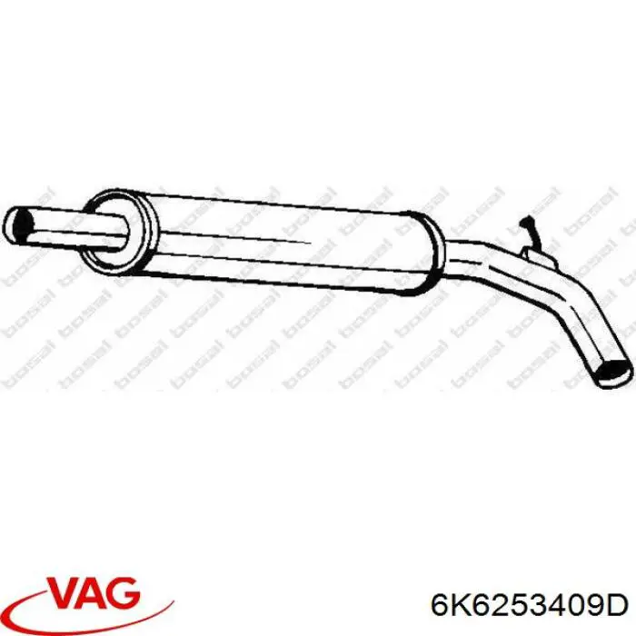 Silenciador central VAG 6K6253409D precio, desde 54,63 EUR