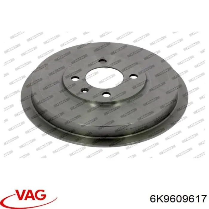 Tambor de freno trasero 6K9609617 VAG