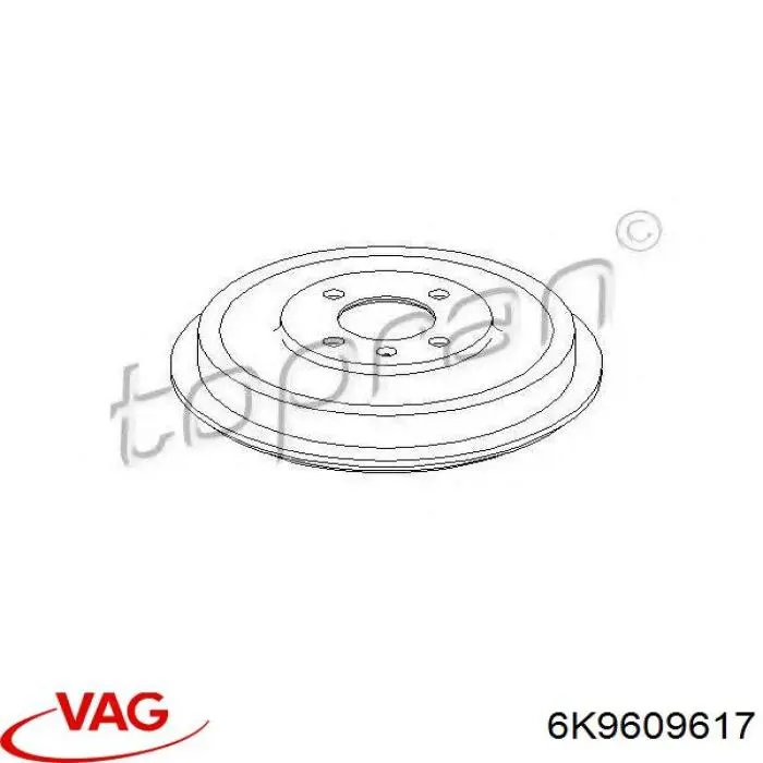 Tambor de freno trasero VAG 6K9609617 precio, desde 61,55 EUR
