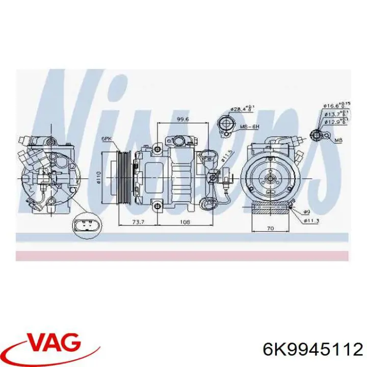 Comprar 6K9945112 VAG Piloto trasero derecho
