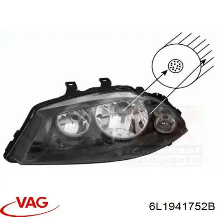 Faro derecho VAG 6L1941752B precio, desde 95,06 EUR