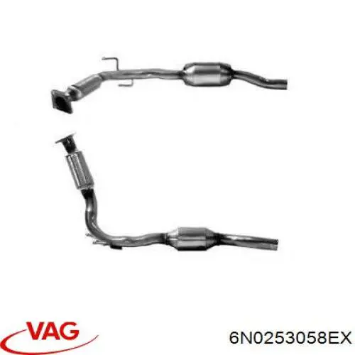 Silenciador, parte delantera VAG 6N0253058EX precio, desde  