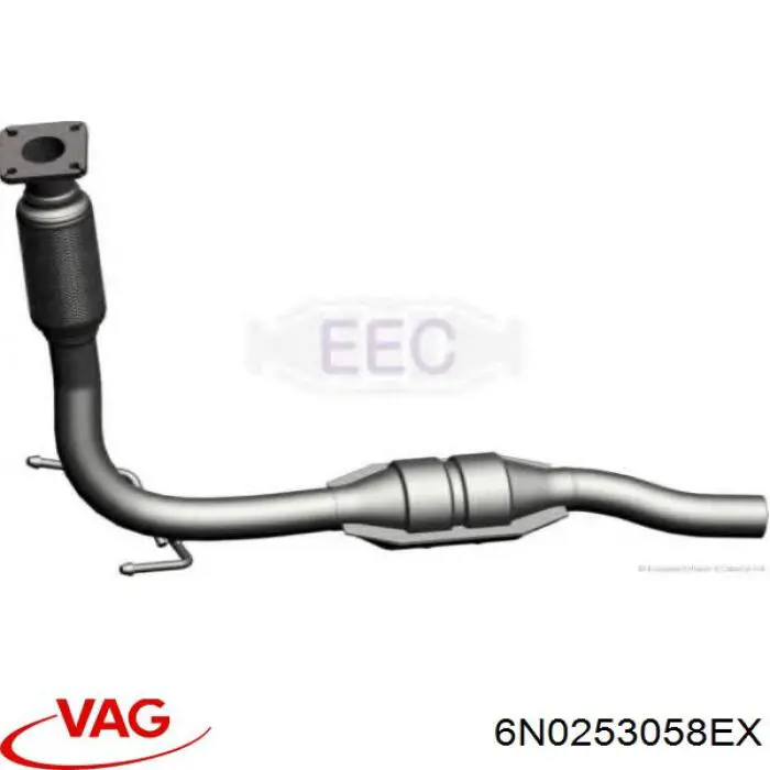 Comprar 6N0253058EX VAG Silenciador delantero