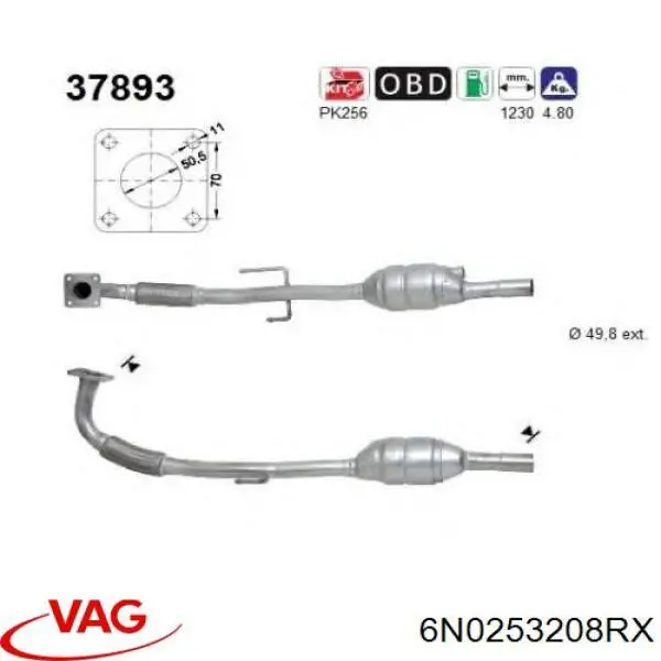 Catalizador VAG 6N0253208RX precio, desde 155,46 EUR