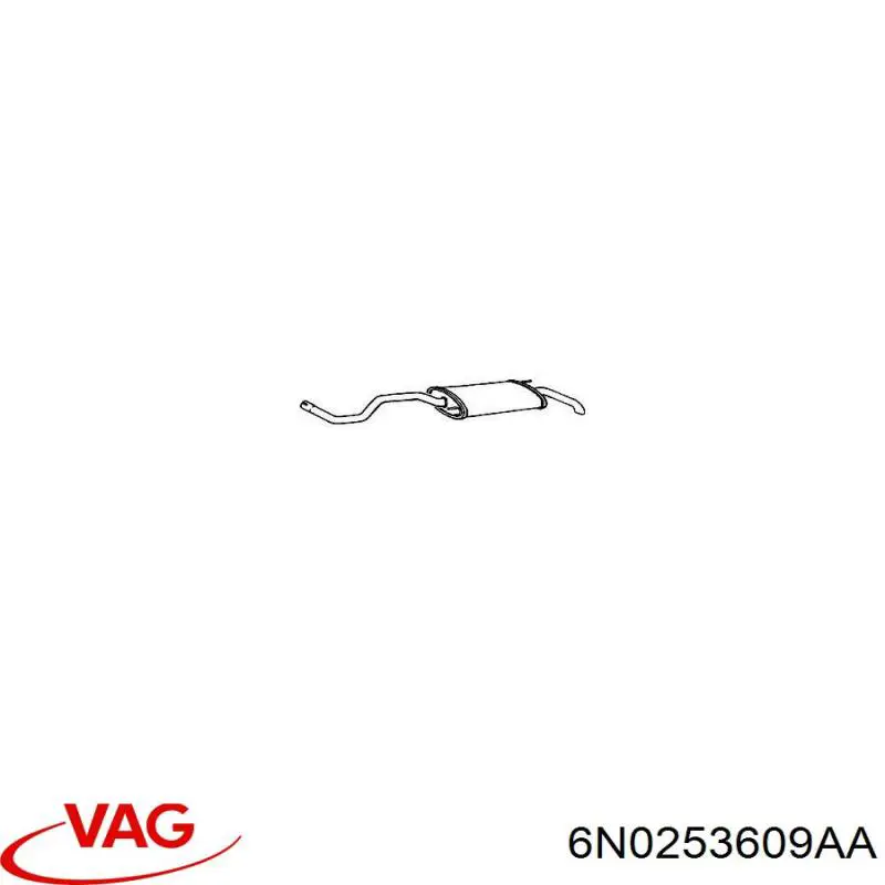 Comprar 6N0253609A VAG Silenciador trasero