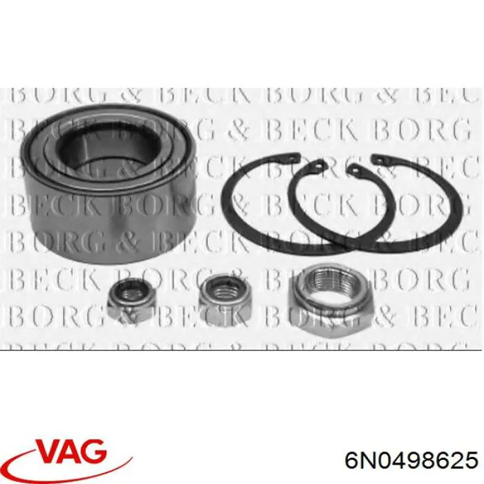 Comprar 6N0498625 VAG Cojinete de rueda delantero