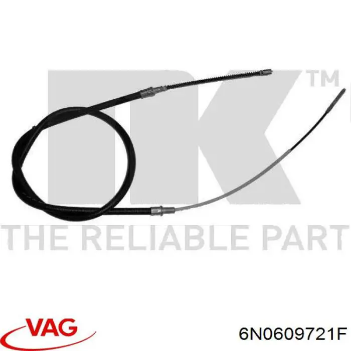Cable de freno de mano trasero derecho/izquierdo VAG 6N0609721F precio, desde 10,64 EUR