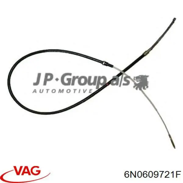 Cable de freno de mano trasero derecho/izquierdo 6N0609721F VAG