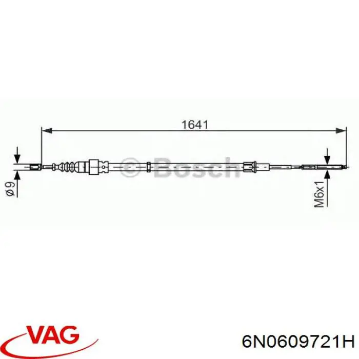 Cable de freno de mano trasero derecho/izquierdo Beca Cables 707011