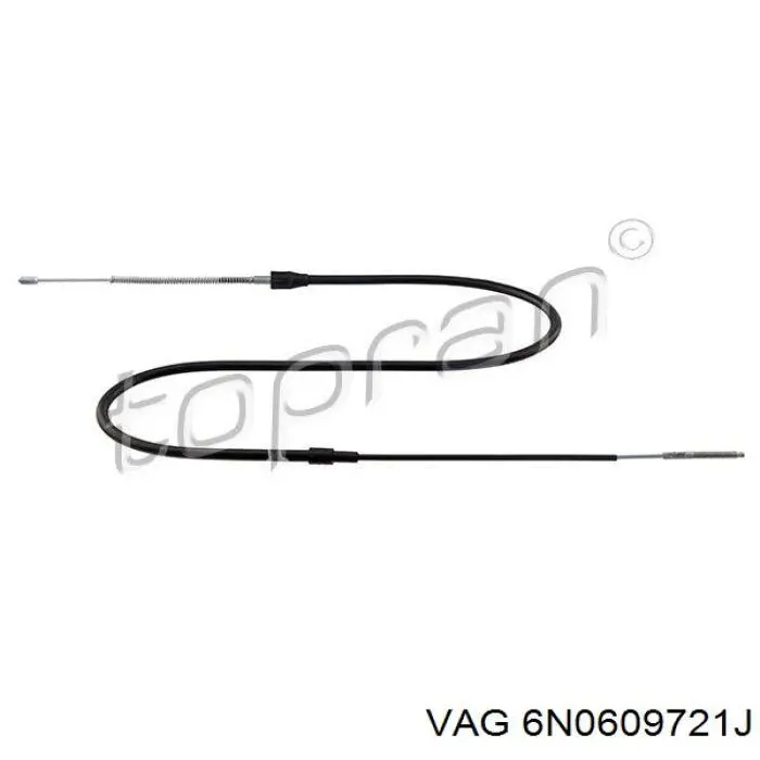 6N0609721J VAG cable de freno de mano trasero derecho/izquierdo