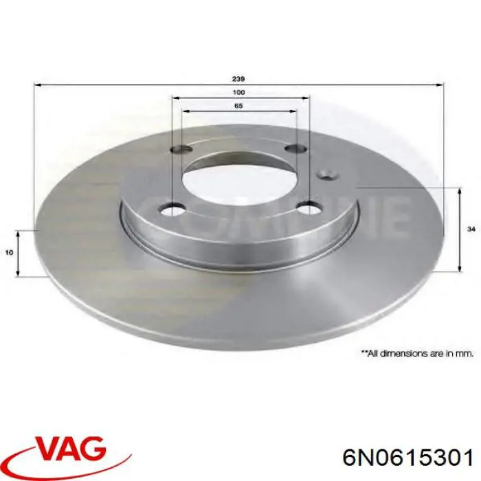 Frenos delanteros VAG 6N0615301 precio, desde 18,74 EUR