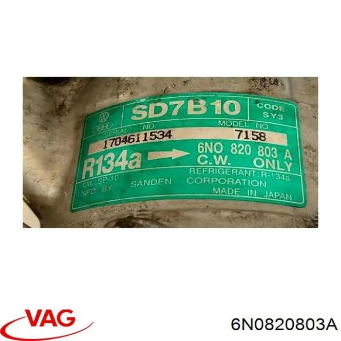 Compresor ac VAG 6N0820803A precio, desde 59,49 EUR