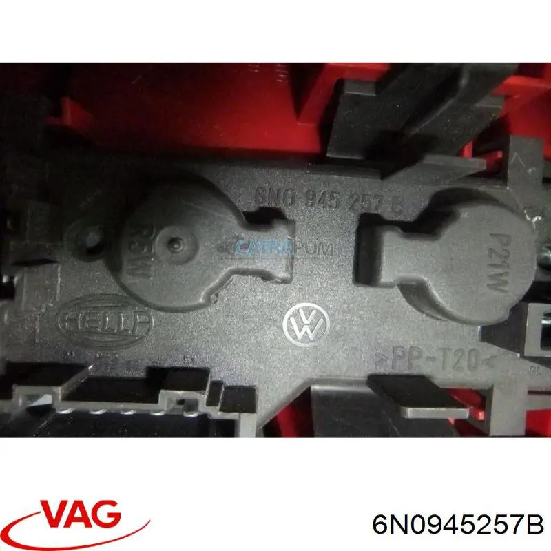 6N0945257B VAG Placa de contacto de luz trasera