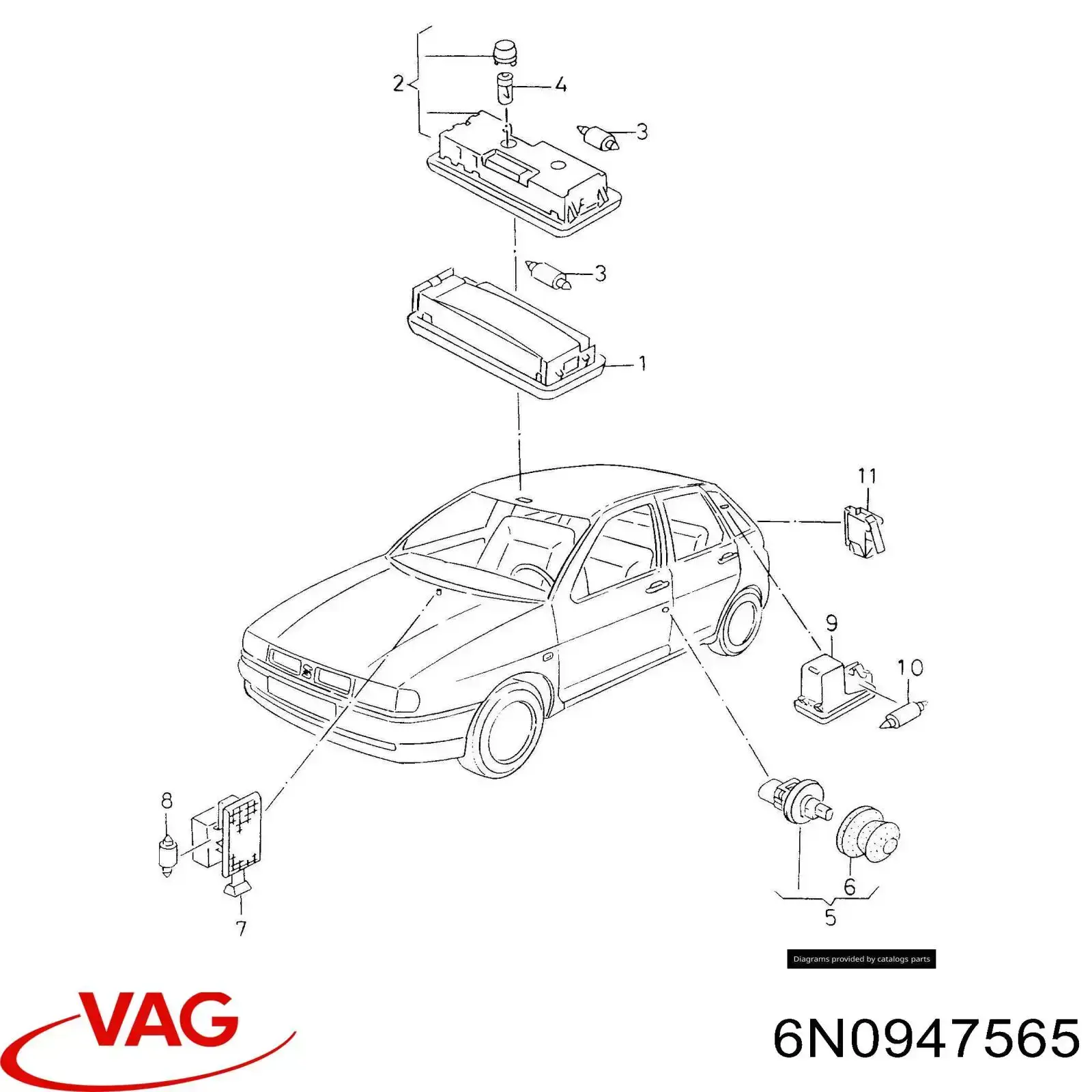  VAG 6N0947565 precio, desde 2,84 EUR