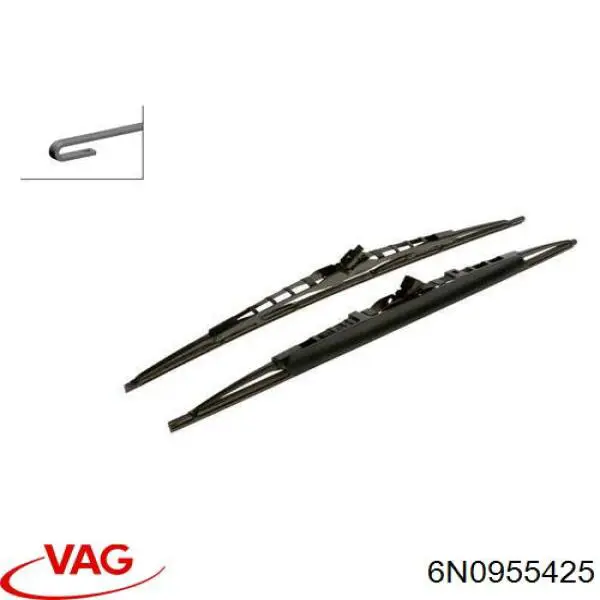 Limpiaparabrisas delantera copiloto VAG 6N0955425