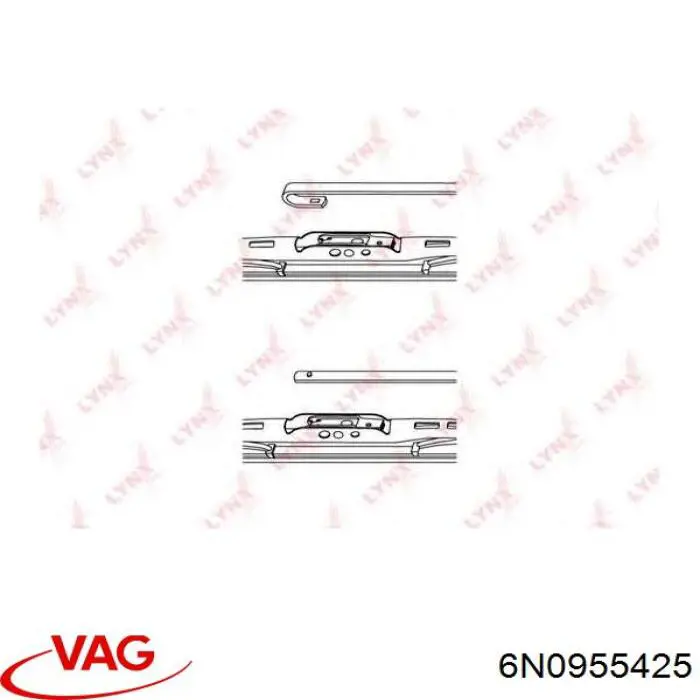 Escobilla del limpiaparabrisas del lado del pasajero VAG 6N0955425 precio, desde 7,71 EUR