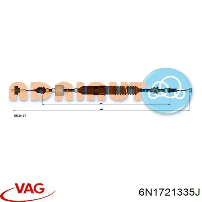 Comprar 6N1721335J VAG Cable de embrague