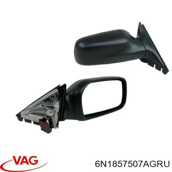 Espejo de retrovisor izquierdo 9524514E Polcar