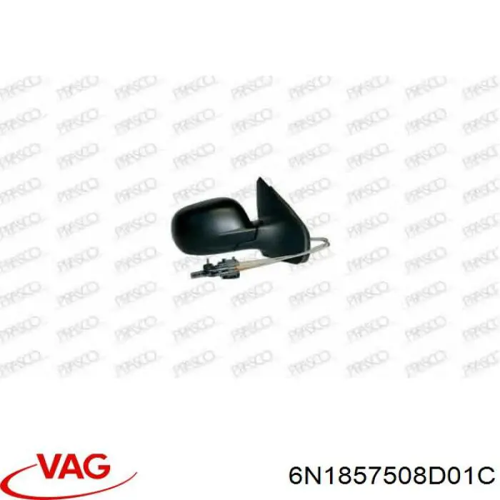 Espejo de retrovisor derecho 6N1857508D01C VAG