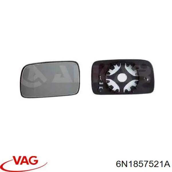 6N1857521A VAG cristal de espejo retrovisor exterior izquierdo