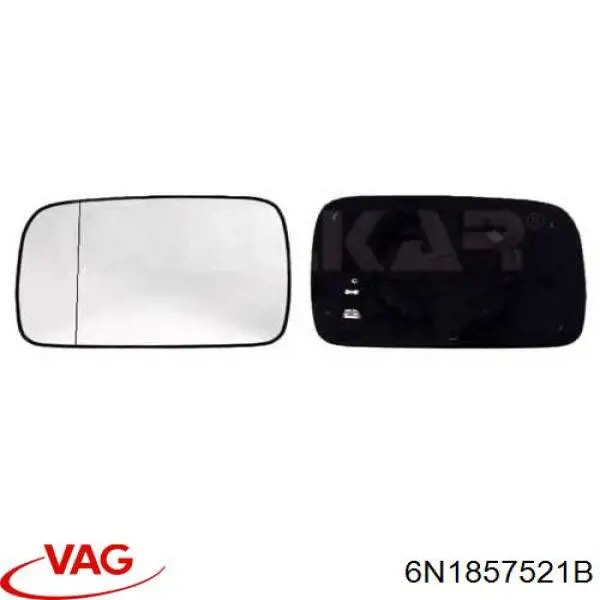 6N1857521B VAG cristal de espejo retrovisor exterior izquierdo