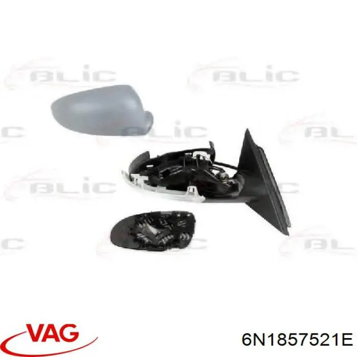 Cristal de espejo retrovisor exterior izquierdo 3B1857537A01C VAG
