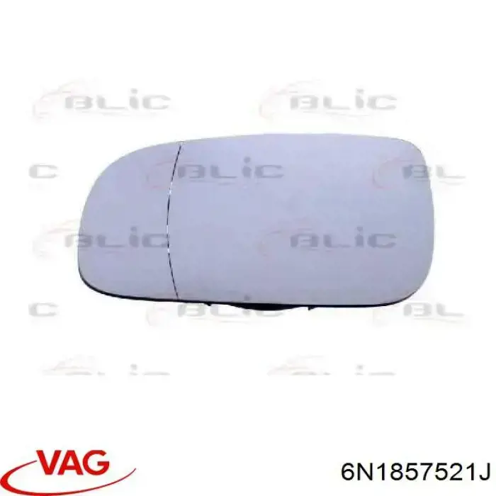 Cristal de espejo retrovisor exterior izquierdo 6N1857521J VAG