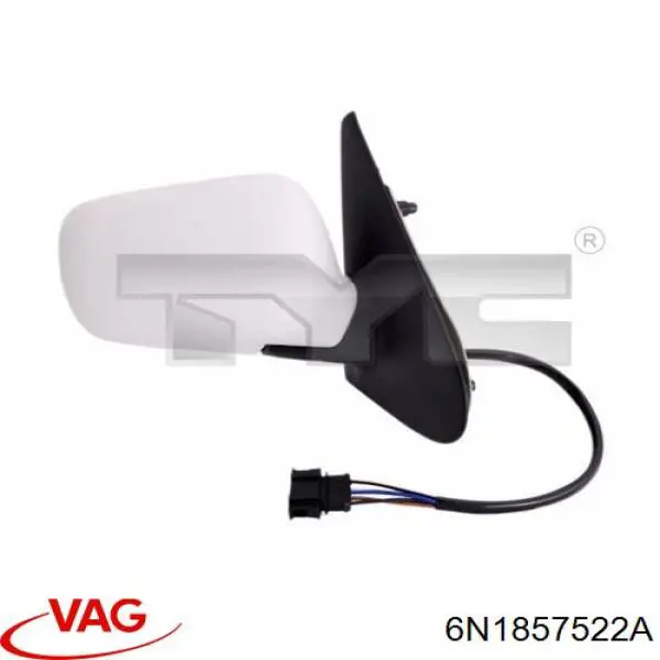 Cristal de espejo retrovisor derecho 6N1857522B VAG