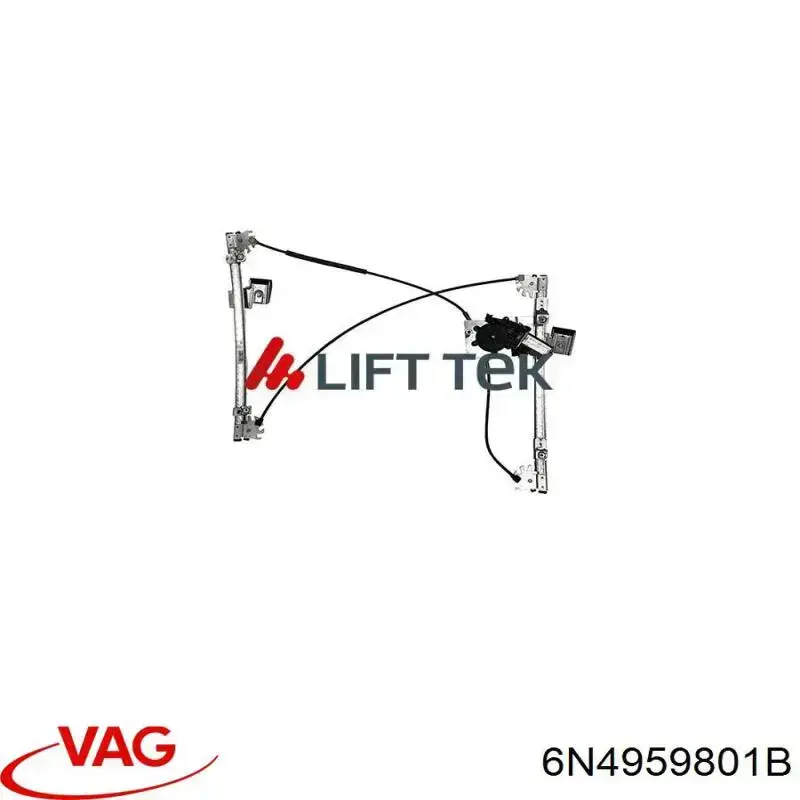Motor del elevalunas de la puerta delantera derecha VAG 6N4959801B