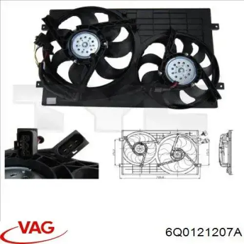 Radiador de agua VAG 6Q0121207A precio, desde 62,40 EUR