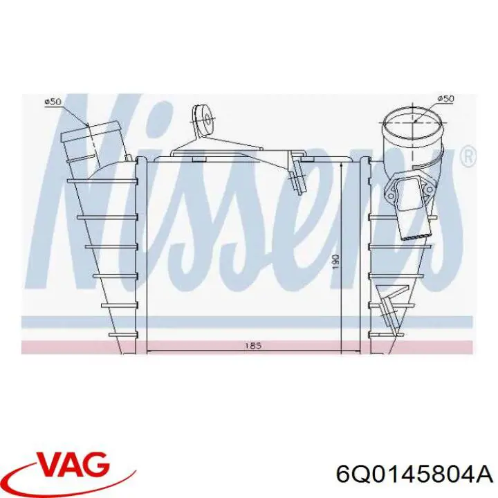 Comprar 6Q0145804A VAG Turbo intercooler