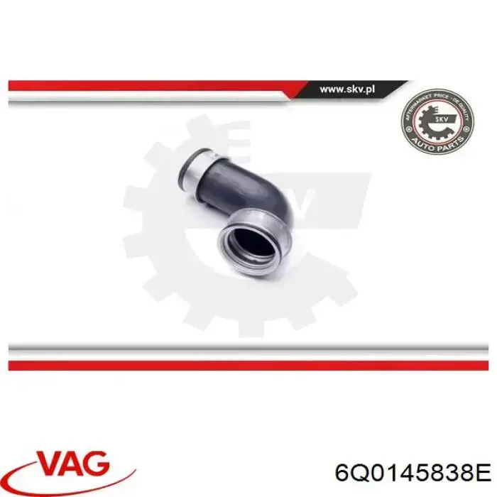 Tubo flexible de aire de sobrealimentación VAG 6Q0145838E