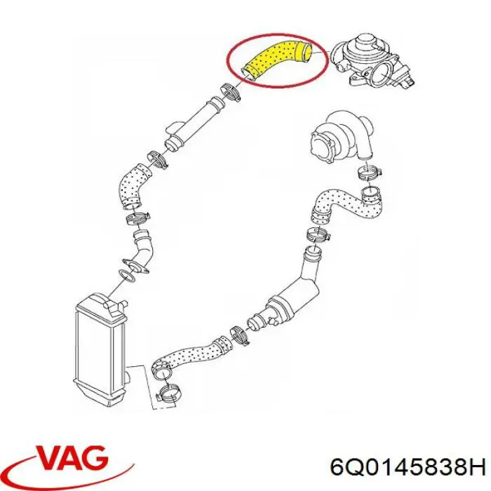 Tubo intercooler 466854 Cautex