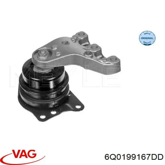 6Q0199167DD VAG soporte de motor trasero