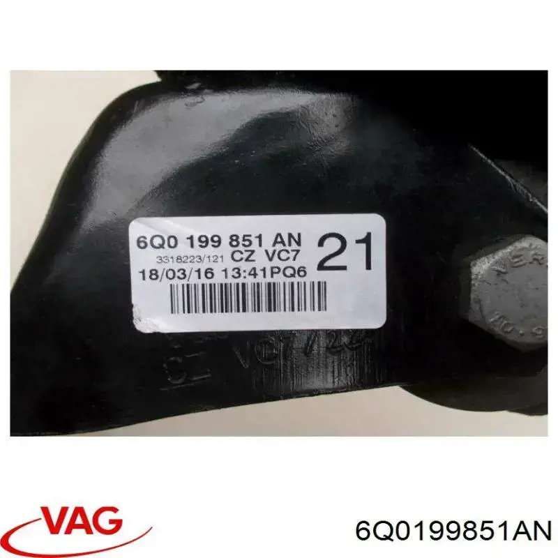 6Q0199851AN VAG soporte de motor trasero