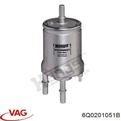 Filtro de combustible 6Q0201051B VAG