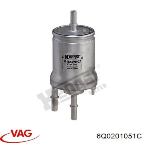 Filtro de combustible 6Q0201051C VAG