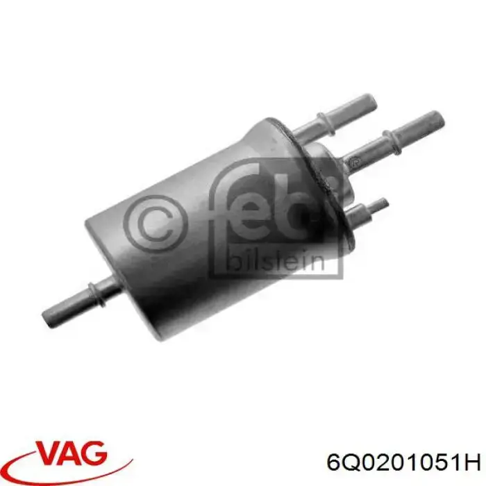 Filtro de combustible 6Q0201051H VAG