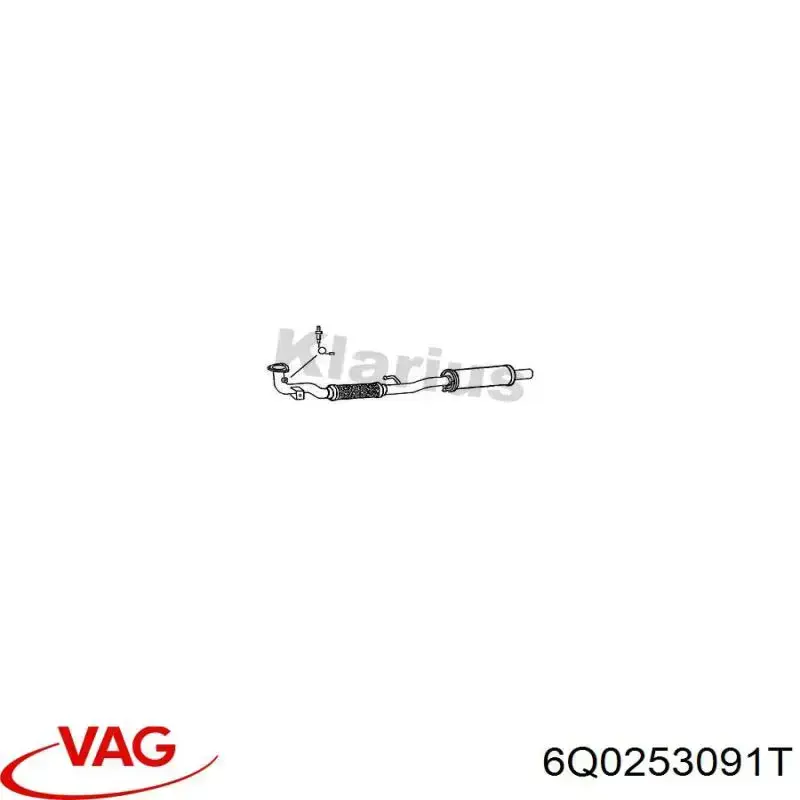 Silenciador central VAG 6Q0253091T precio, desde 123,59 EUR