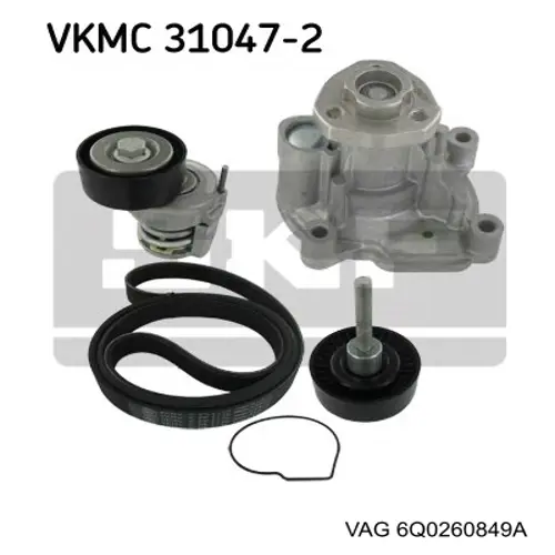 6Q0260849A VAG Correa poly v