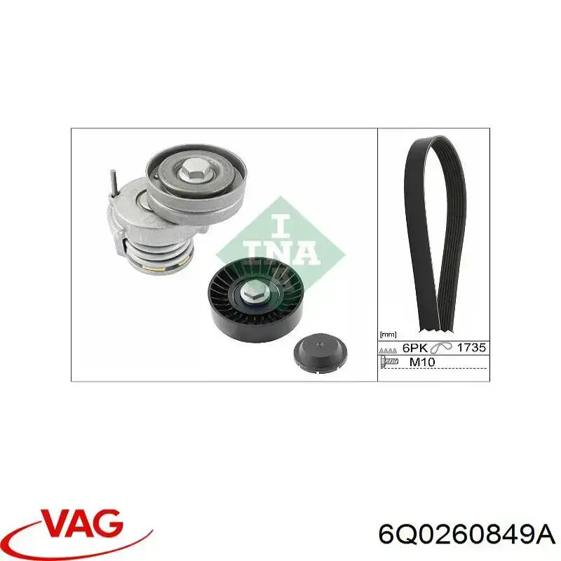 Correa accesorios VAG 6Q0260849A